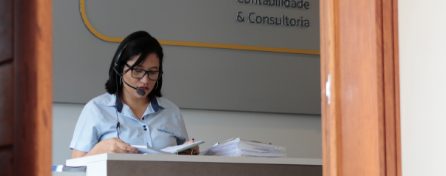 Rotina de trabalho no escritório da Merca